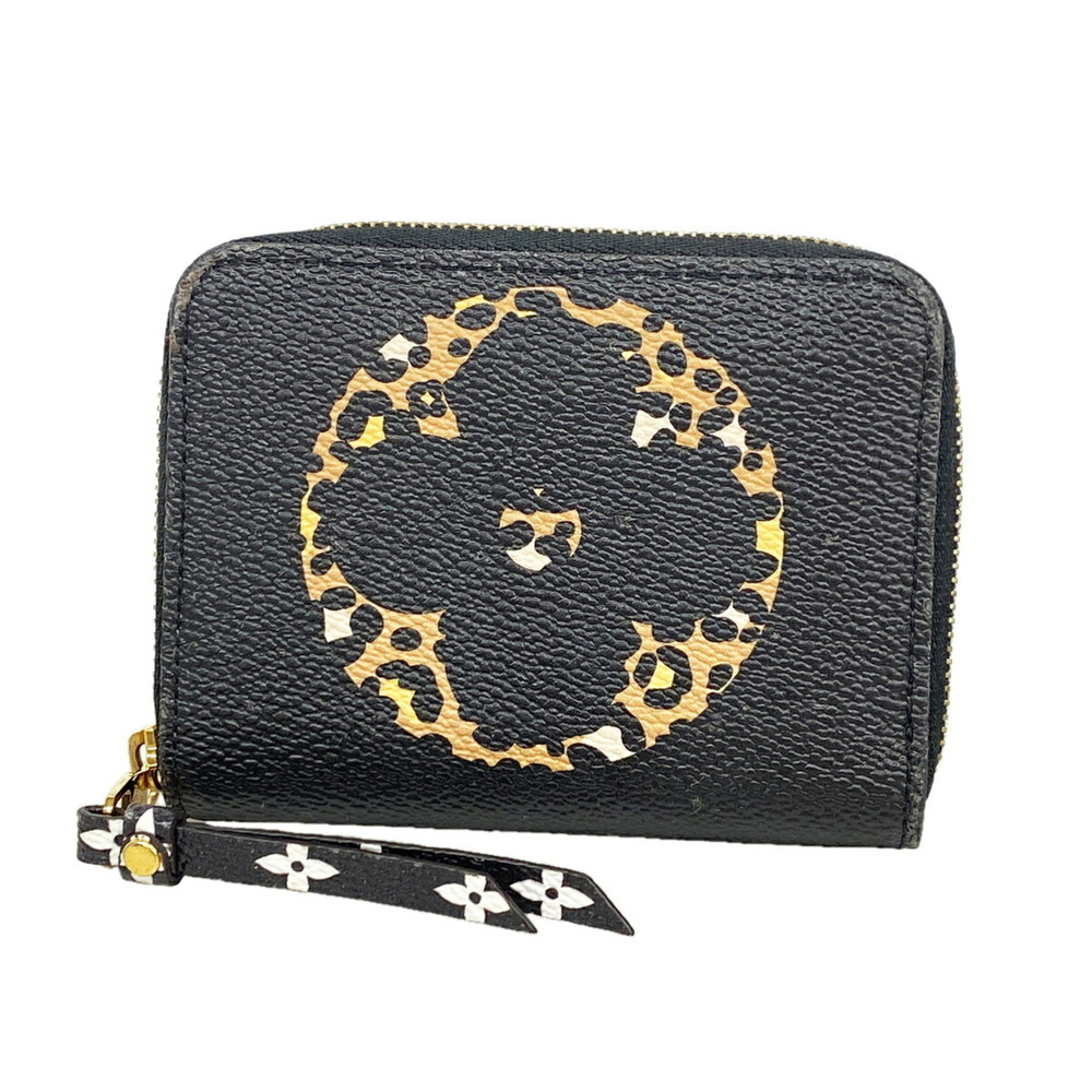 Louis Vuitton Monogram Jungle Zippy Coin Purse M67878 Black Brown Women's Wal...